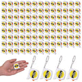100 Pcs Mini Tape Measure Keychains, Retractable Measuring Tapes | Slide Lock, 1m/3ft Ruler Key Rings for Party Favors, DIY Projects, Gifts, Classroom Rewards, Bulk Event Supplies, 1.5 Inch