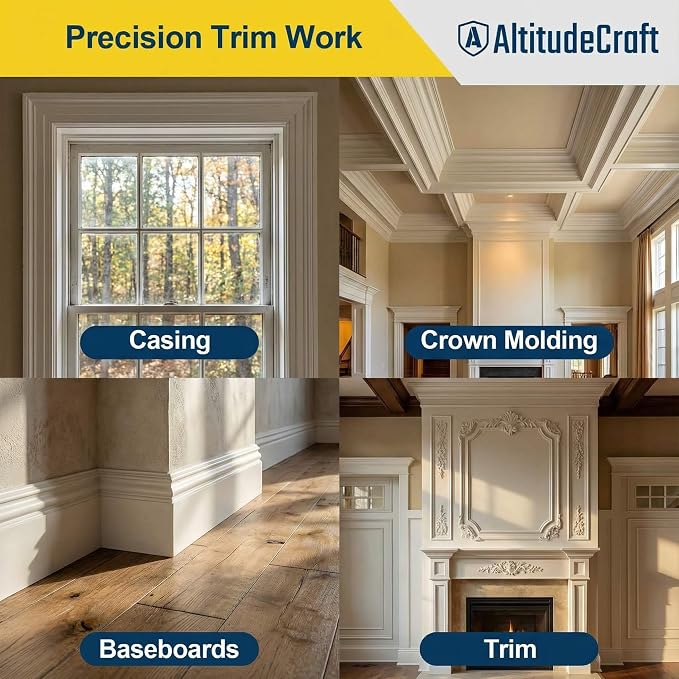2-in-1 Crown Molding Jig & Miter Saw Protractor Set - Eliminates Math & Guarantees Stability for Precise Trim Cuts Fits DEWALT DWS780 DW718 DW716 & Other DEWALT Models