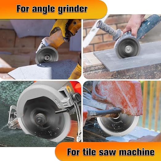 15 Pcs Diamond Saw Blade, 4.5 Inch Super Thin Tile Blade, Diamond Saw Blades for Angle Grinder, 4.5" Tile Blade for Smooth Cutting Marble Ceramics Porcelain Tiles(4.5 inch-15Pcs-Black)