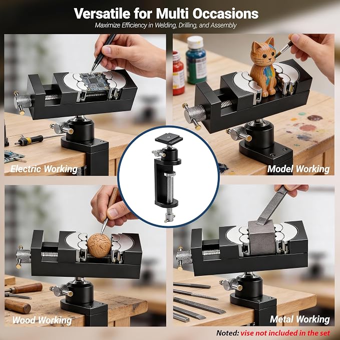 ARKNOAH Heavy Duty Vise Stand with 360-Degree Swivel Base