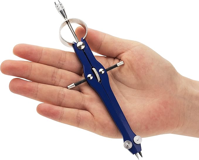 Mr. Pen- Professional Compass for Geometry, Extra Lead, Metal Compass Drawing Tool for Students, Drafting and Engineering, Technical Drawings, Circles and Geometry Projects