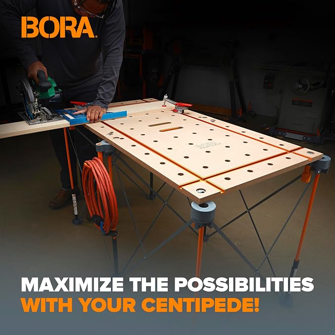 BORA Centipede T-Track Workbench - 20mm Dog Hole MFT Work Bench Table Top