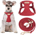 Puppytie Dog Harness and Leash Set, Red Hawthorn, M (16.5-31 lbs) | Harness Small Size Dog, Dog Leash for Small Dogs, Soft Lightweight and Adjustable, Small Dog Harness for Daily Walks