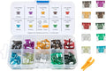 NEIKO 50506A Low Profile Mini Car Fuses Assortment Set, 140pc, Fast Acting, Auto Fuses Kit, Micro Sizes, 2A, 3A, 5A, 7.5A, 10A, 15A, 20A, 25A, 30A, & 35 Amp, Marine Boat, RV, Car Fuse Kit, Fuse Puller