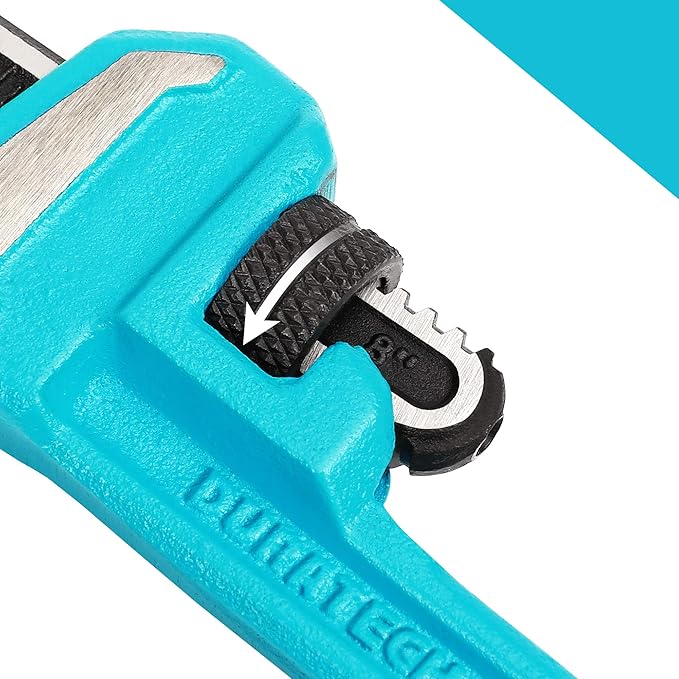 DURATECH 8-Inch Heavy Duty Pipe Wrench, Adjustable Plumbing Wrench