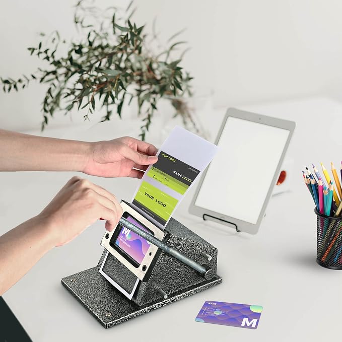 Yescom Manual ID Credit Card Corner Cutter Passport Photo Cutter Business Card Die Round Corner Cutter for Home Office Cards School Supplies Heavy Duty Punch