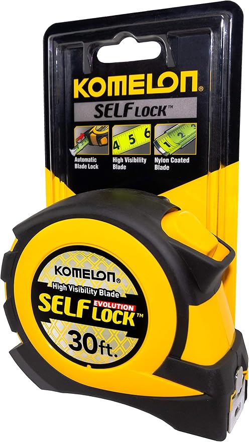 Komelon EV2830; 30' x 1" Self-Lock Evolution Tape Measure