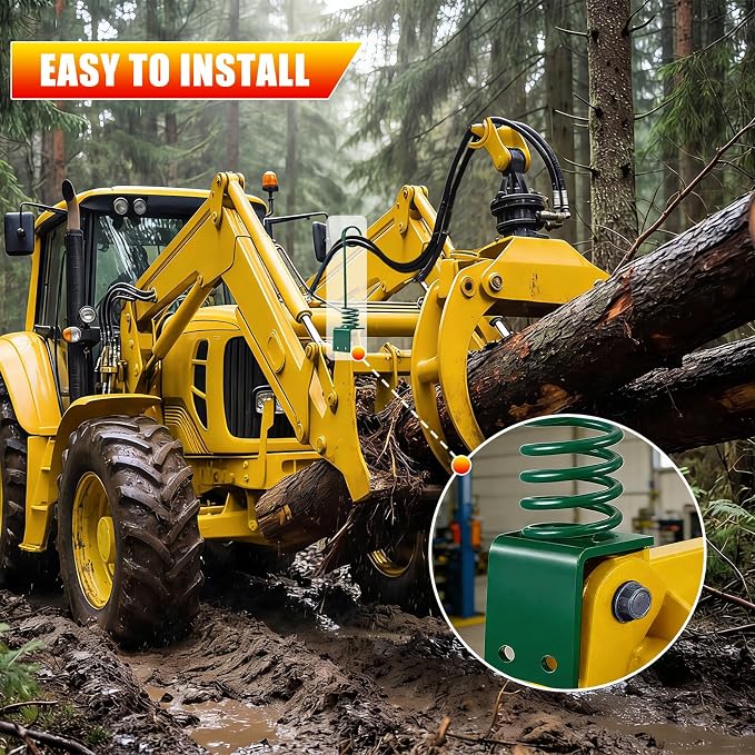 Skid Steer Hydraulic Hose Saver Spring - 0.3" Thick Plate (8cm)