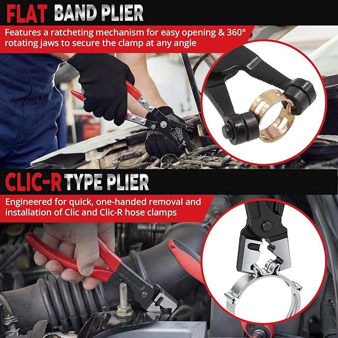 7PCS Electrical Disconnect Pliers, Automotive Electrical Disconnect Pliers, Connector Removal Tool Kit for Cars, Trucks & SUVs with Storage Bag & Gloves