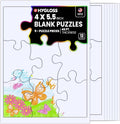 Hygloss 12 Blank Jigsaw Puzzles– 4 x 5.5 Inch, 9 Pieces Each – DYI Party Invites, Perfect for Decorating, Kids' Activities, Arts & Crafts or Party Favors - Puzzle Pieces to Draw On for Crafts
