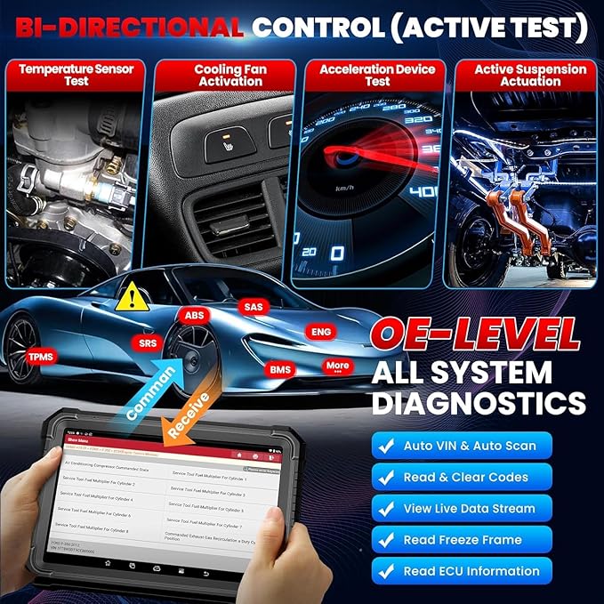 LAUNCH X431 PRO3S+ Elite, 2026 All-in-One Bidirectional Scan Tool with J2534 Protocols, HD Trucks Scanner, Topology Map, 60+Service, ECU Code Full Function Scanner, CANFD/DoIP/D-PDU/FCA, 2 Yrs Update