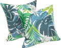 LVTXIII Outdoor Pillows 20x20 Inch, 2 Pack Large Decorative Square Throw Pillows with Inserts for Couch, Bed, Floor Seating, Patio Furniture, Islamorada Blue Green