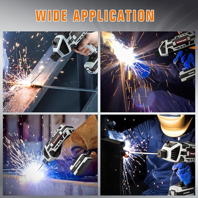 Welding Machine Handheld 110V 120Amp Portable ARC Welder Gun Hand Held Welder Machine with IGBT Inverter 5 Variable Current Adjustment for 1/16''-1/8'' Welding Rods