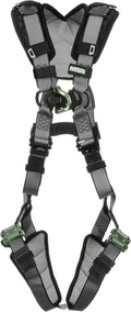 MSA V-FIT Standard Safety Harness - Polyester & Nano-Technology Treated Web Full Body Harness Back, Shoulder Padding, Gray