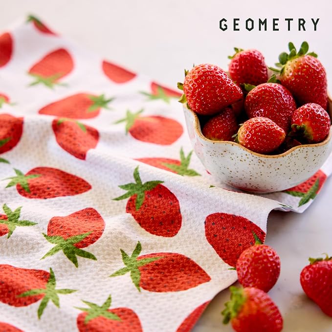 GEOMETRY Spring Kitchen Towels - Quick Dry Microfiber Cloth Spring & Summer Dish Towels for Kitchen Drying - Premium Quick Dry Towel - Soft Flora 18" x 30" (1 Pack)