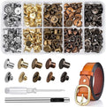 100 Sets Chicago Screws for Leather Crafting 7/20 Inch, 5 Colors of Rivets for Leather, Chicago Screws for DIY Leathercraft (Silver, Light Gold, Bronze, Antique Copper, GunMetel)