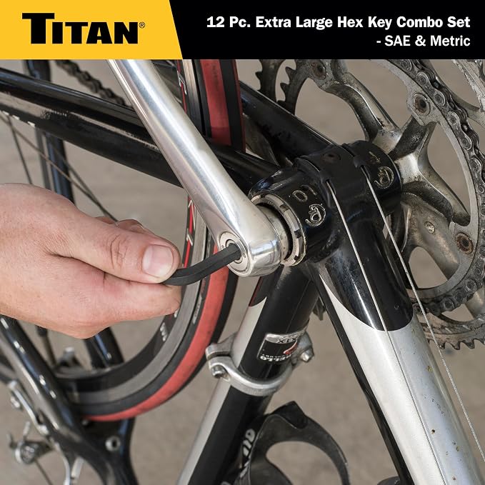 Titan 12775 12-Piece SAE and Metric Jumbo Hex Key Set