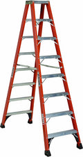 Louisville Ladder 8-Feet Fiberglass Twin Front Ladder, 375-Pound Duty Rating, FM1408HD