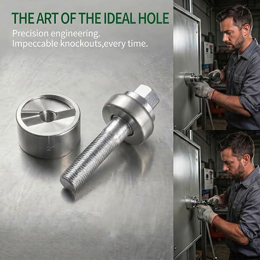 Knockout Hole Punch Driver Kit, 2" Slug-Buster Knockout Electrical Conduit Hole Cutter Set Manual KO Tool for Electrical Conduit & Panels