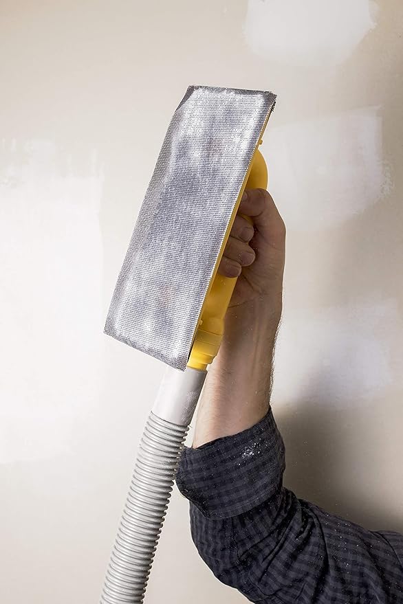 Hyde Tools 09165 Dust-Free Drywall Vacuum Hand Sander with 6-Foot Hose