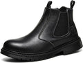 Unisex-Adults Steel Toe Chelsea Boots, Men's Industrial Construction Shoes, Waterproof, Lightweight, Comfortable, Non-slip Safety Boots
