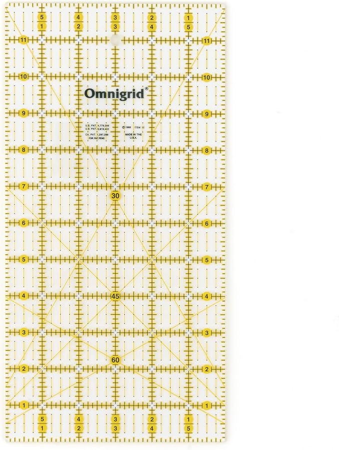 Omnigrid Rectangle Quilting Ruler Value Pack (1"x6", 4"x8", 6"x12")