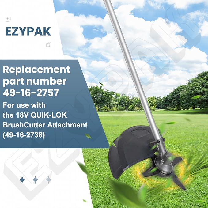 9"x1" 49-16-2757 Brush Cutter Blade for 18V Quik-LOK Edges, use with the Attachment (49-16-2738)