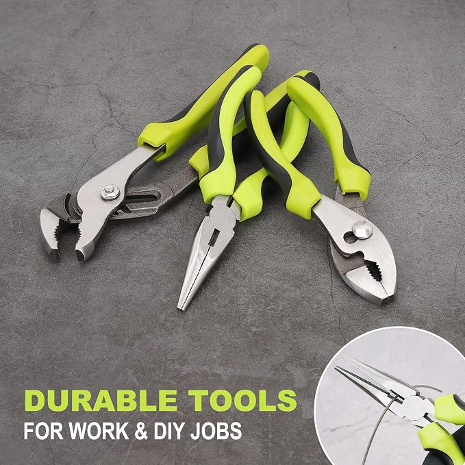FASTPRO 220-Piece Home Tool Set, Household Repairing Tool Kit, Green