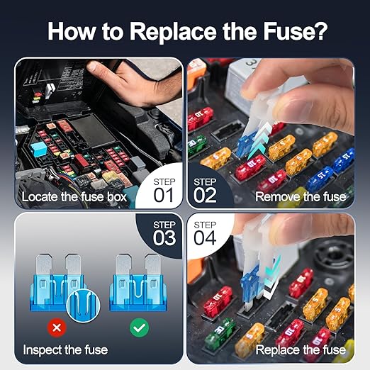 JOREST 30Pcs Mini & Standard Car Fuse Assortment Kit, 15 Mini Blade Fuses Automotive + 15Standard Auto Fuses - for Car/RV/Truck/Motorcycle(2Amp 3A 5A 7.5A 10A 15A 20A 25A 30A 35A 40A)