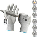 Schwer 6 Pairs Safety Work Gloves with Certified Level 6 Abrasion Resistance, ANSI A2 Cut Resistant Working Gloves with Grip for General Use, Construction, Gardening, Mechanic, 3D-Comfort, LT5636, S