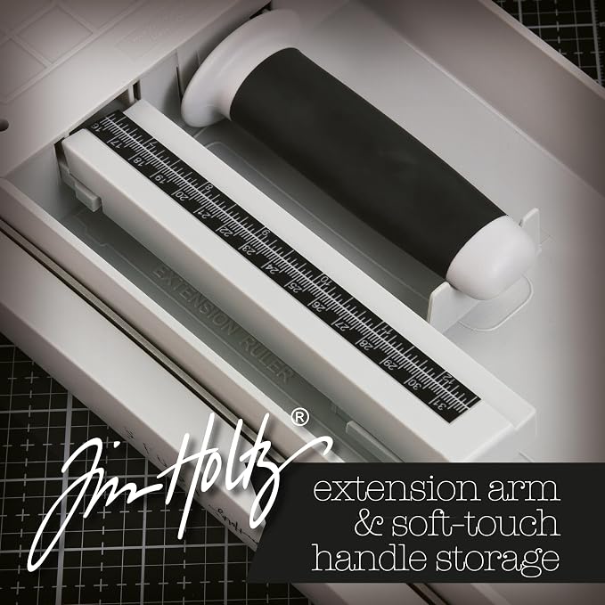 Tim Holtz Paper Cutter Tool - Maxi Guillotine Paper Trimmer for Scrapbooking, Vinyl, and Craft Paper - 12.25 Inch Cutting Length with Extendable Ruler and Grid Lines