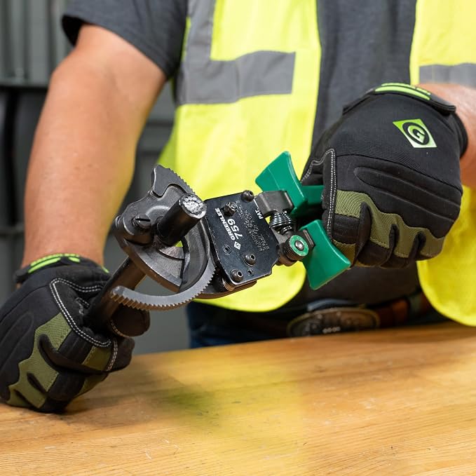Greenlee 759 10-1/2" Compact Ratchet Cable Cutter for Copper, Aluminum, and Communications Cable
