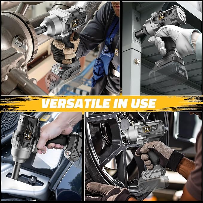 Cordless Impact Wrench 1/2 inch Compatible with Dewalt Battery, 750FT-LBS (1000N.m) Brushless Electric Impact Gun Includes LED Work Light, High Torque Impact Driver, Bare Tool Only