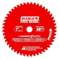 Diablo Steel Demon Cermet II Saw Blade for Medium Metal - 7" Diameter, 48 TCG Teeth, 20mm Arbor, .075" Kerf, 0° Hook Angle, .063" Plate, 4000 Max RPM - D0748CFM