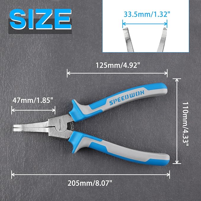 SPEEDWOX 8" Special Lock Ring Pliers With Hole Bent Jaw Tips C-Clip Retaining Snap Angle Circlip Pliers for Ring Remover Automatic Transmissions Transfer Case