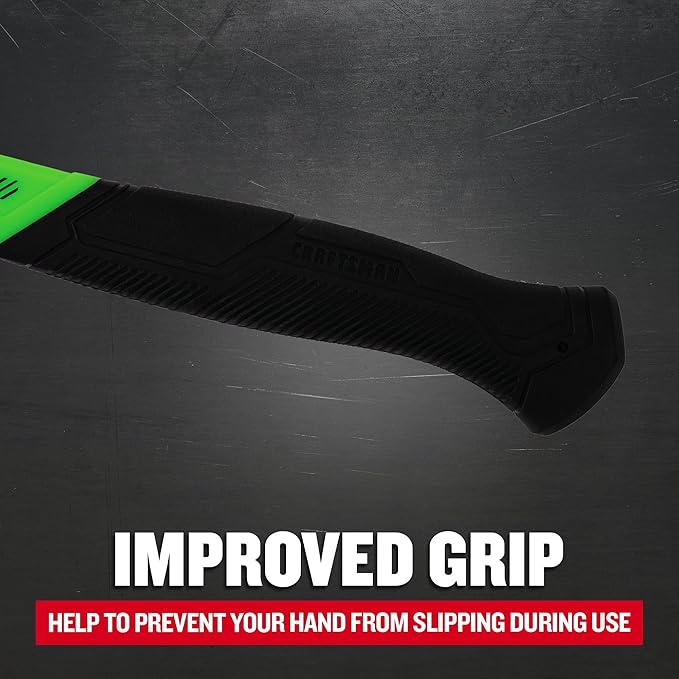 CRAFTSMAN High-Visibility General Purpose Hammer with Fiberglass Grip 16 OZ (CMHT51400)