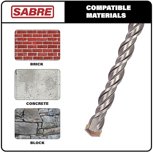 1-1/4 Inch x 12 Inch SDS Plus Rotary Hammer Drill Bit, Carbide Tipped for Brick, Stone, and Concrete Version 2 (1-1/4" x 10" x 12")