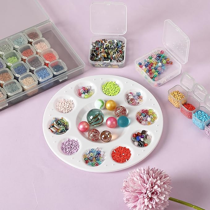 Mr. Pen- Round Paint Tray Palettes, 8 Pack, Plastic White Palettes for Students, Kids, Paint Holder, DIY Craft Class, Painting
