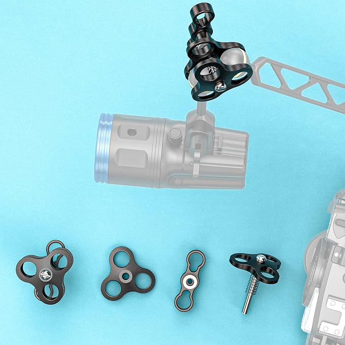Sea frogs 2PCS Triple Ball Clamp for Diving Underwater Photography System