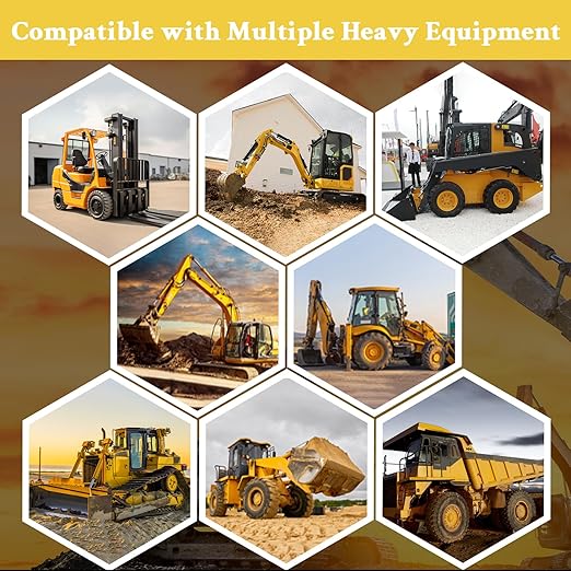 42 Heavy Equipment Keys Master Set, Construction Machine Ignition Key for Cat Caterpillar John Deere Komatsu Volvo Bobcat Kubota JCB Case Hyster Yanmar Daewoo Takeuchi Ford New Holland
