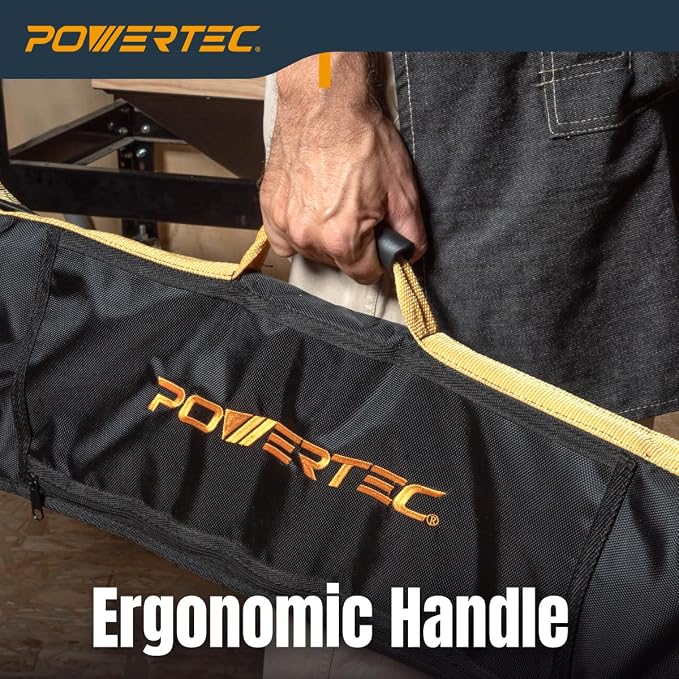 POWERTEC 71411V 59" Track Saw Guide Rail Bag for Makita, and DEWALT | W/Dual-Sided Padding For Secure Rail Placement