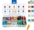 NEIKO 50503A Mini Car Fuses Assortment Set, 120pc, Fast Acting, Auto Fuses Kit, Standard Sizes, 2A, 3A, 5A, 7.5A, 10A, 15A, 20A, 25A, 30A, and 35 Amp, Marine Boat, RV, Car Fuse Kit, Fuse Puller