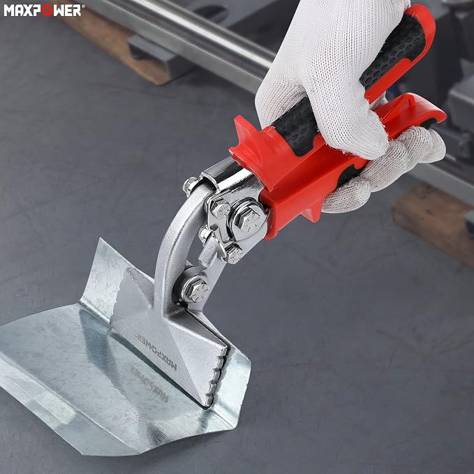 MAXPOWER Sheet Metal Hand Seamer, 3" Offset Jaw and 6“ Straight Jaw Sheet Metal Bender Tools with Ergonomic Handle, 2-Pack Metal Bending Tools
