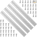 4pcs 12inch Stainless Steel Piano Hinge Heavy Duty with 48pcs Screws for Cabinets Boat Marine Door DIY Woodworking Storage Box Hatche Furniture Hardware