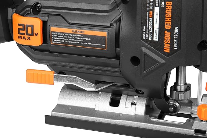 WEN Cordless Jigsaw, Variable Speed with 20V Max 2.0 Ah Lithium Ion Battery and Charger (20661)