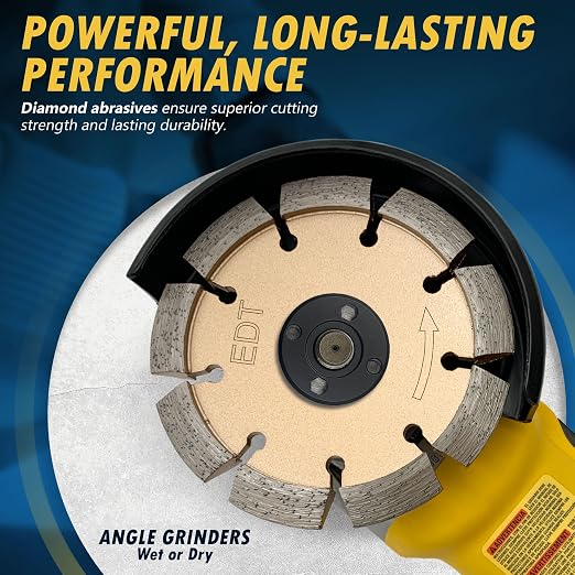 4.5" Crack Chaser Blade for Cured Concrete, Asphalt Repair or Joint Widen, 0.25" Width, 7/8"-5/8" Non-Threaded Arbor
