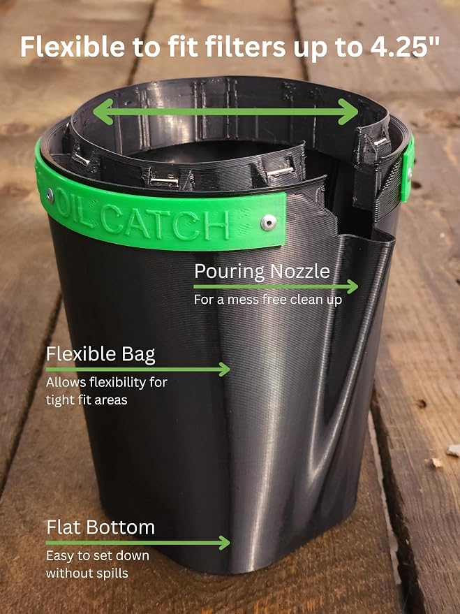 for HEAVY DUTY, Compact Oil Filter Drainage Tool, Made specialy for Hard to Reach Filters (Medium OilCatch)