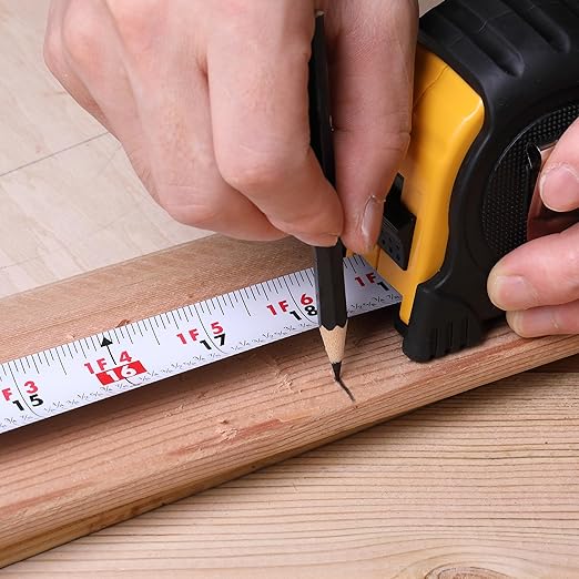 Mr. Pen- Retractable Tape Measure 25 ft, Easy Read, Double Sided Steel Retractable Measuring Tape with Fractions, Ideal for Construction & DIY Projects