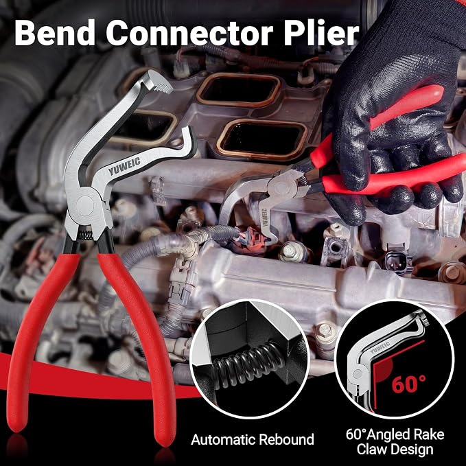 5 PCS Electrical Disconnect Pliers - Electrical Disconnect Pliers Set Locking Tab Disconnect for Car Sensors, Wiring Harnesses