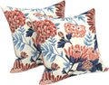 LVTXIII Outdoor Throw Pillows 16x16 Inch, Set of 2 Square Decorative Pillows with Inserts for Patio Furniture, Porch Chair, Garden Sofa, Vibrant Blossom
